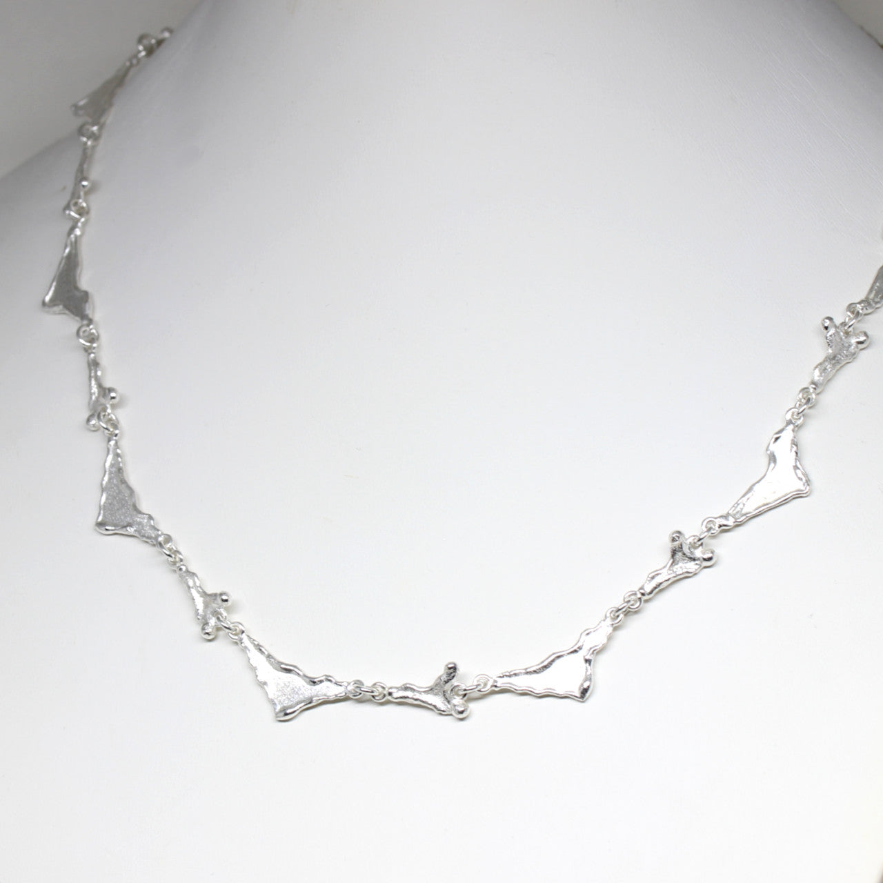 Collier Silber Handarbeit Dreiecke