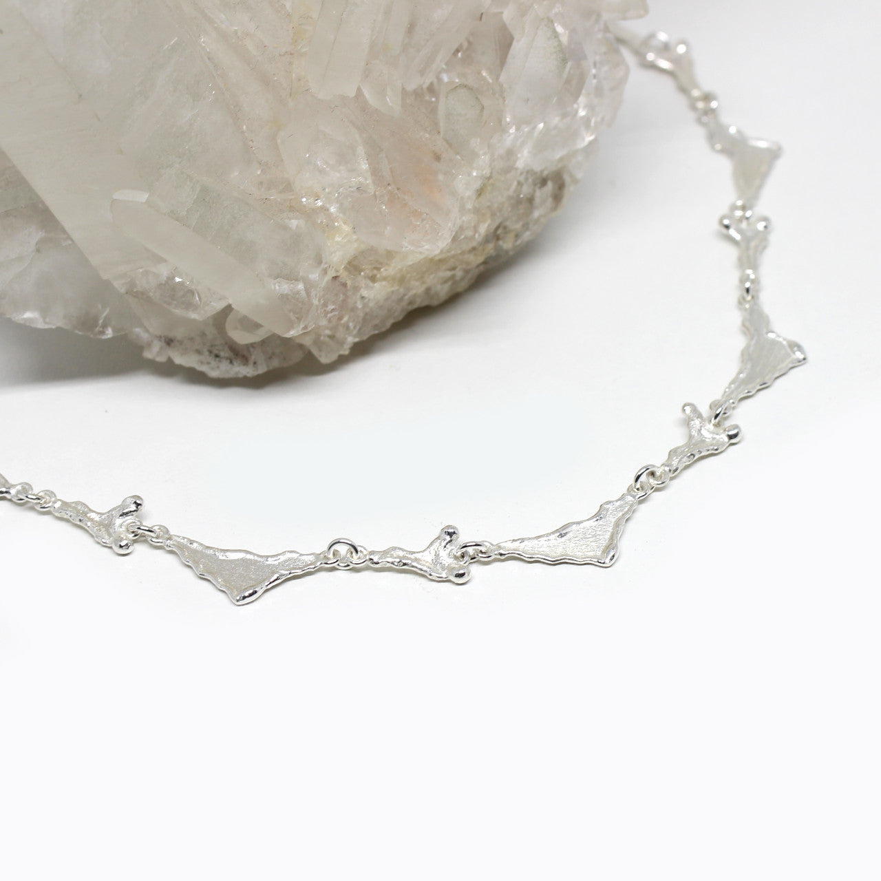 Collier Silber Handarbeit Dreiecke