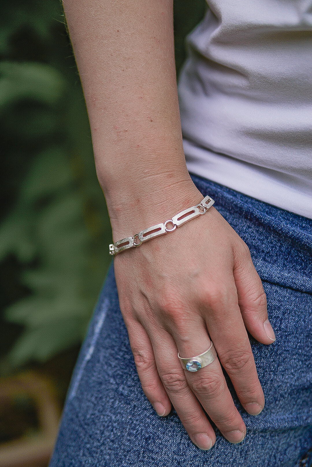 Armband Silber eismatt