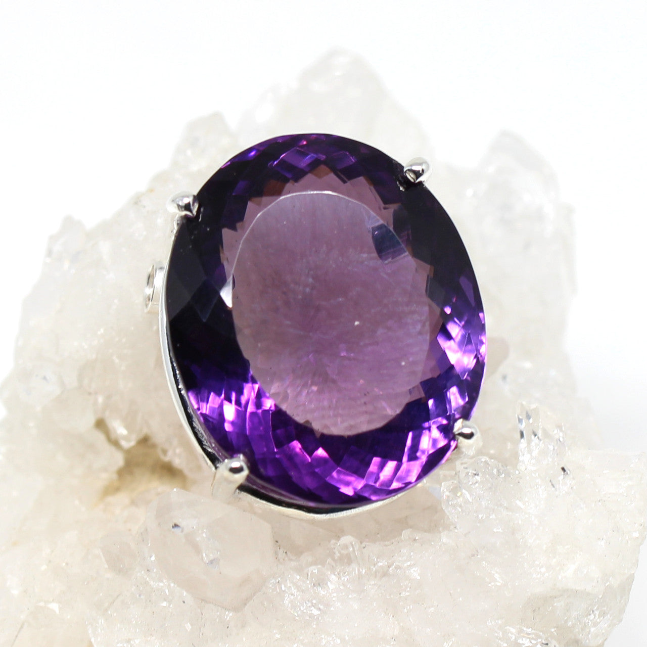 Wechselschließe in Silber mit Amethyst