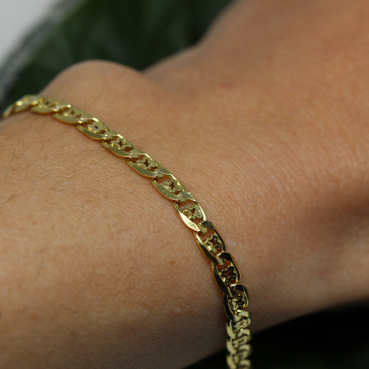 Armband Blümchen in 333 Gelbgold