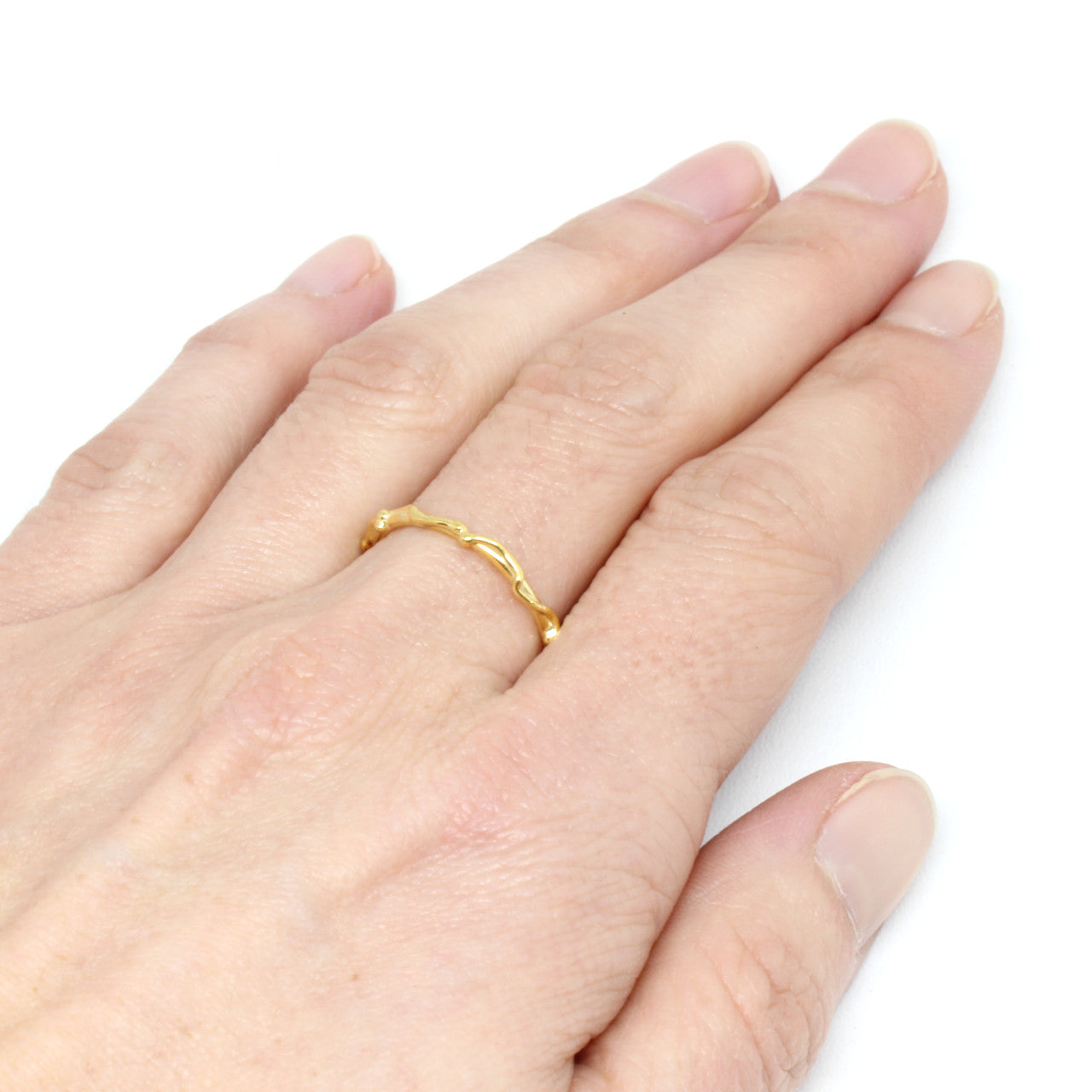 Ring in Gelbgold wilde Optik