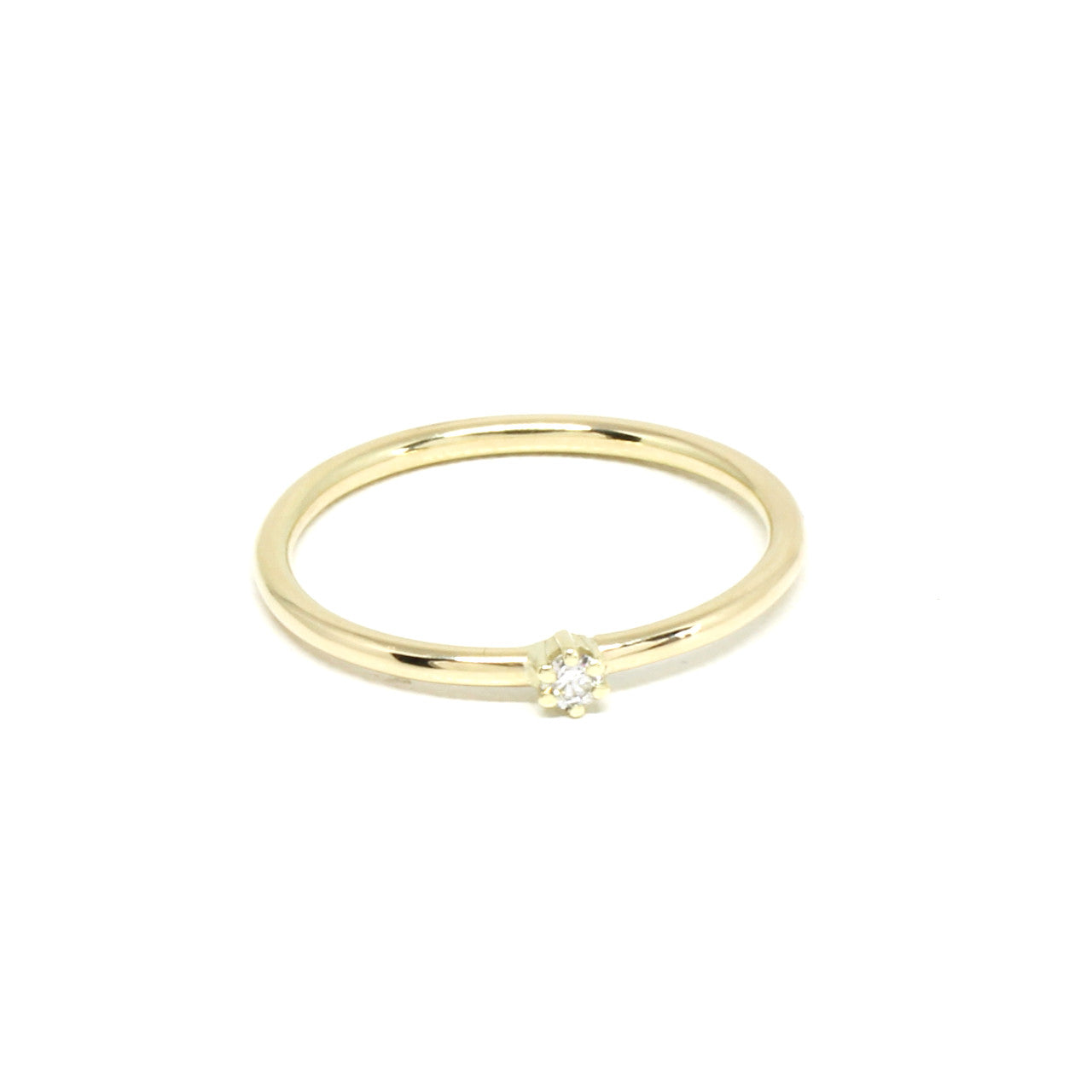 Ring in 585 Gelbgold mit 0,06 ct Brillant