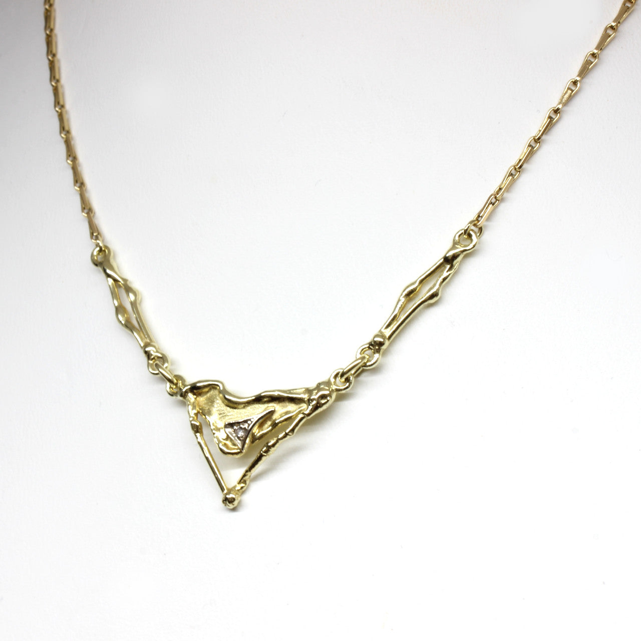 Collier 585 Gelbgold mit Diamant