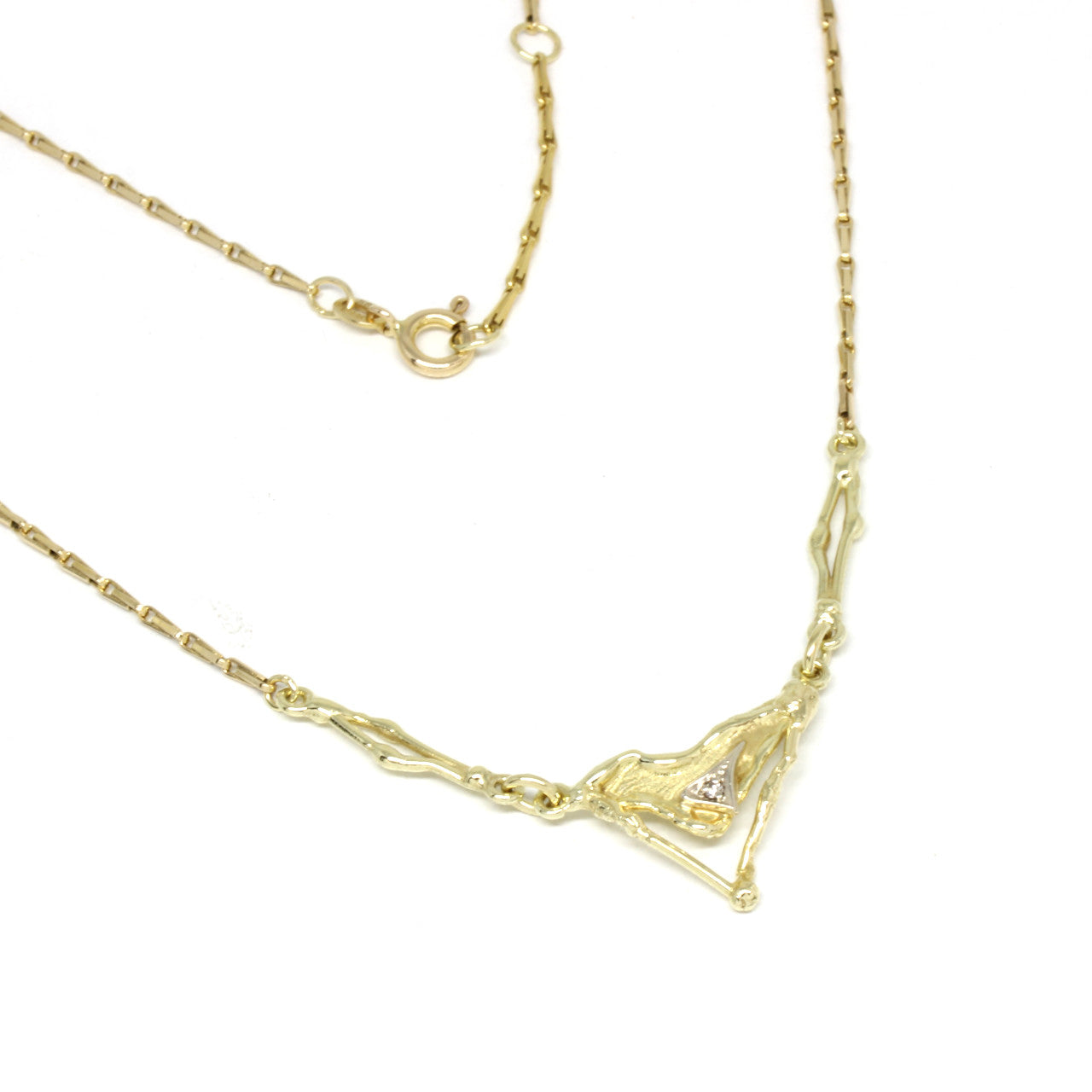 Collier 585 Gelbgold mit Diamant