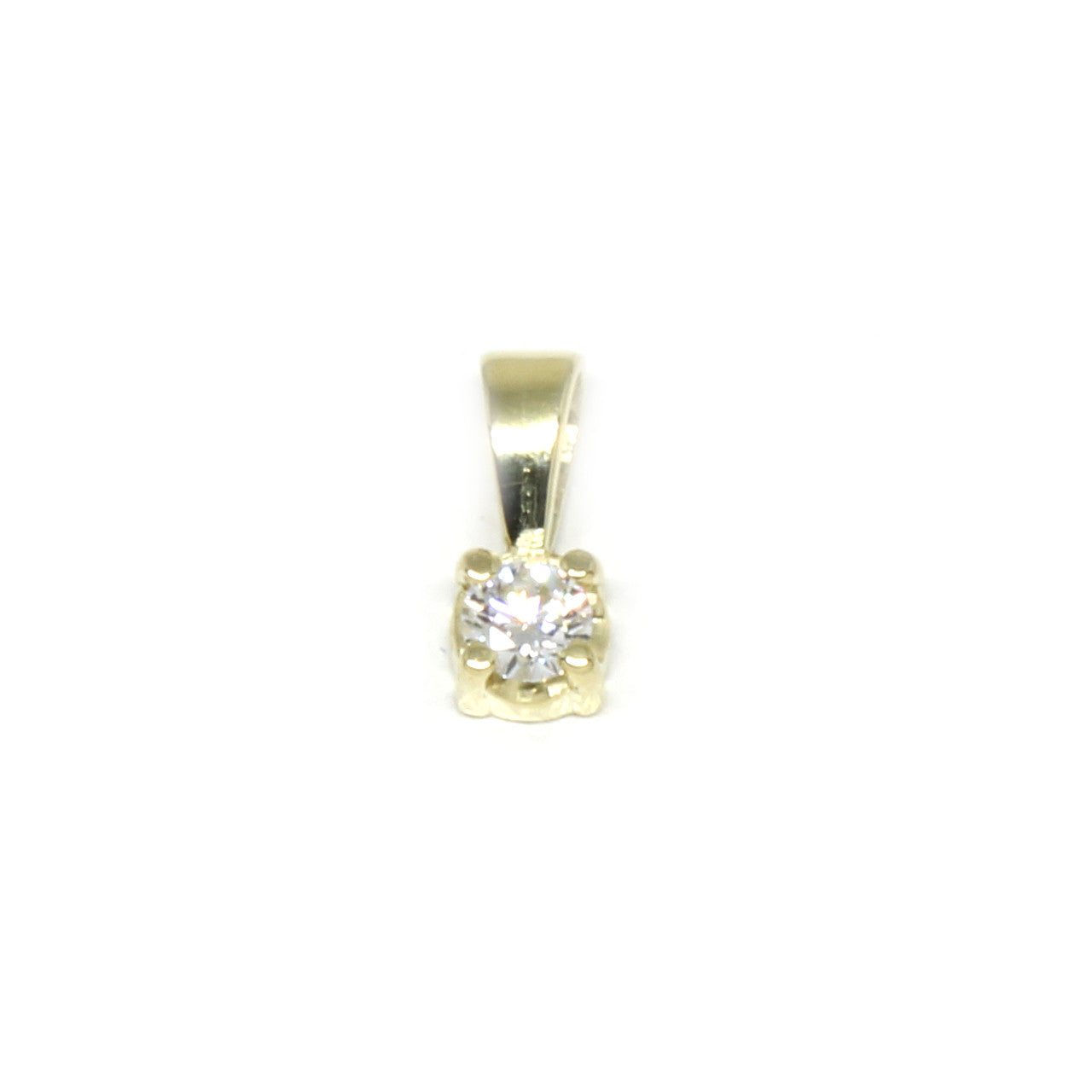 Anhänger in 585 Gelbgold mit Brillant 0,10 ct