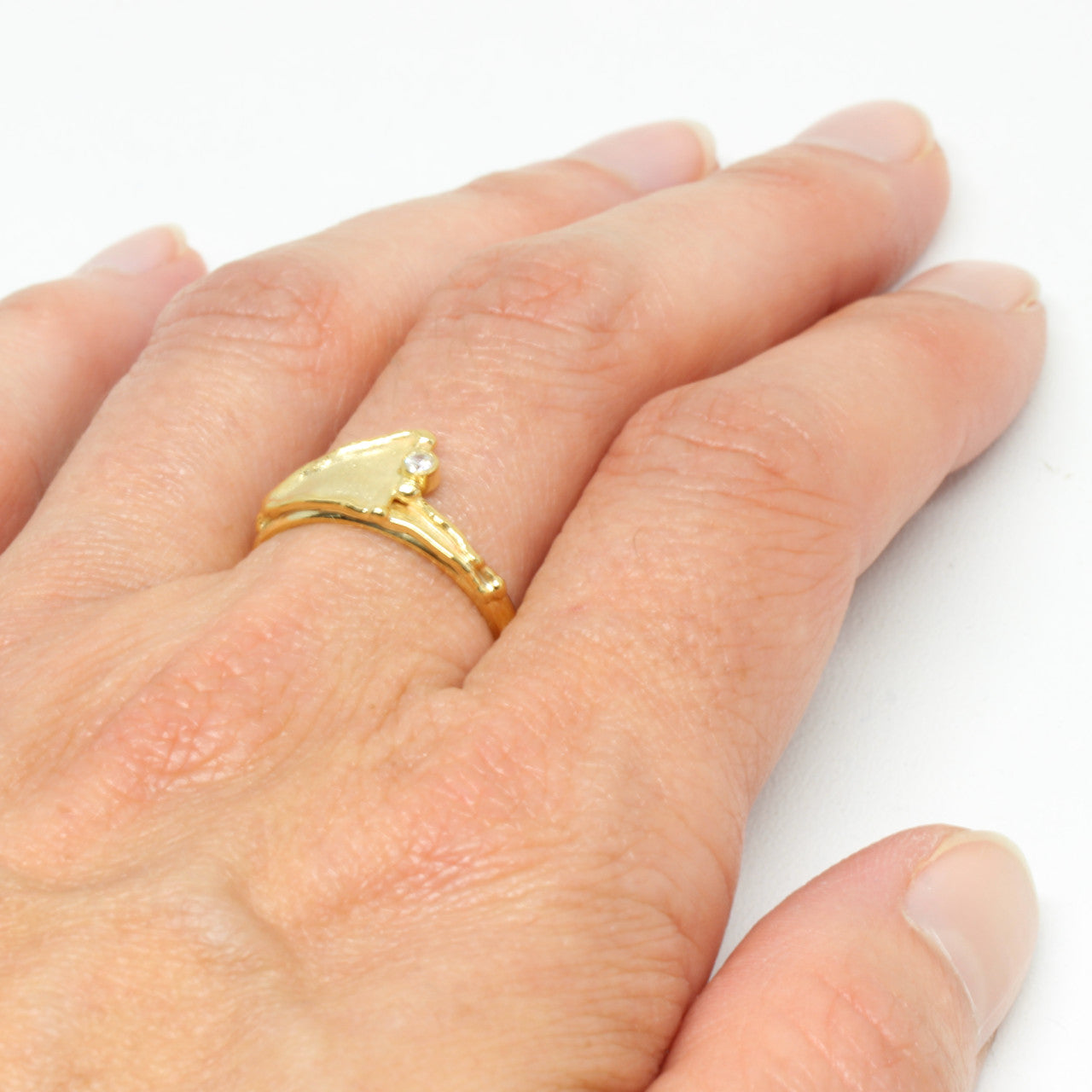 Ring in 333 Gelbgold mit Zirkonia