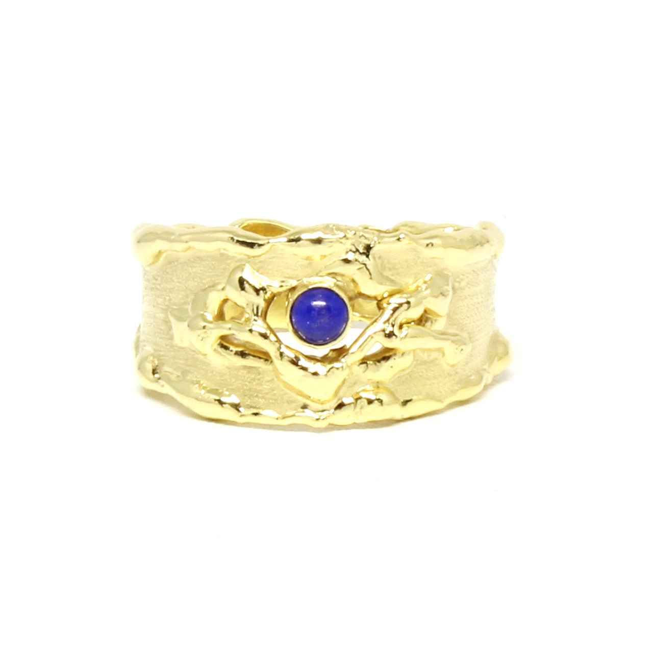 Ring in 585 Gelbgold mit Lapis in Größe 58