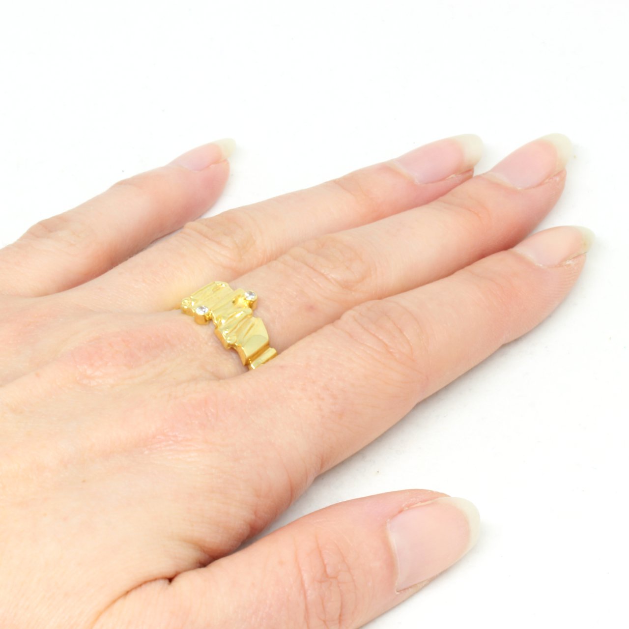 Ring in 333 Gelbgold mit Zirkonia