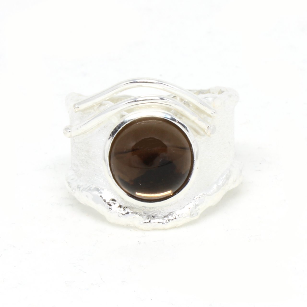 Silberring Rauchquarz Cabochon