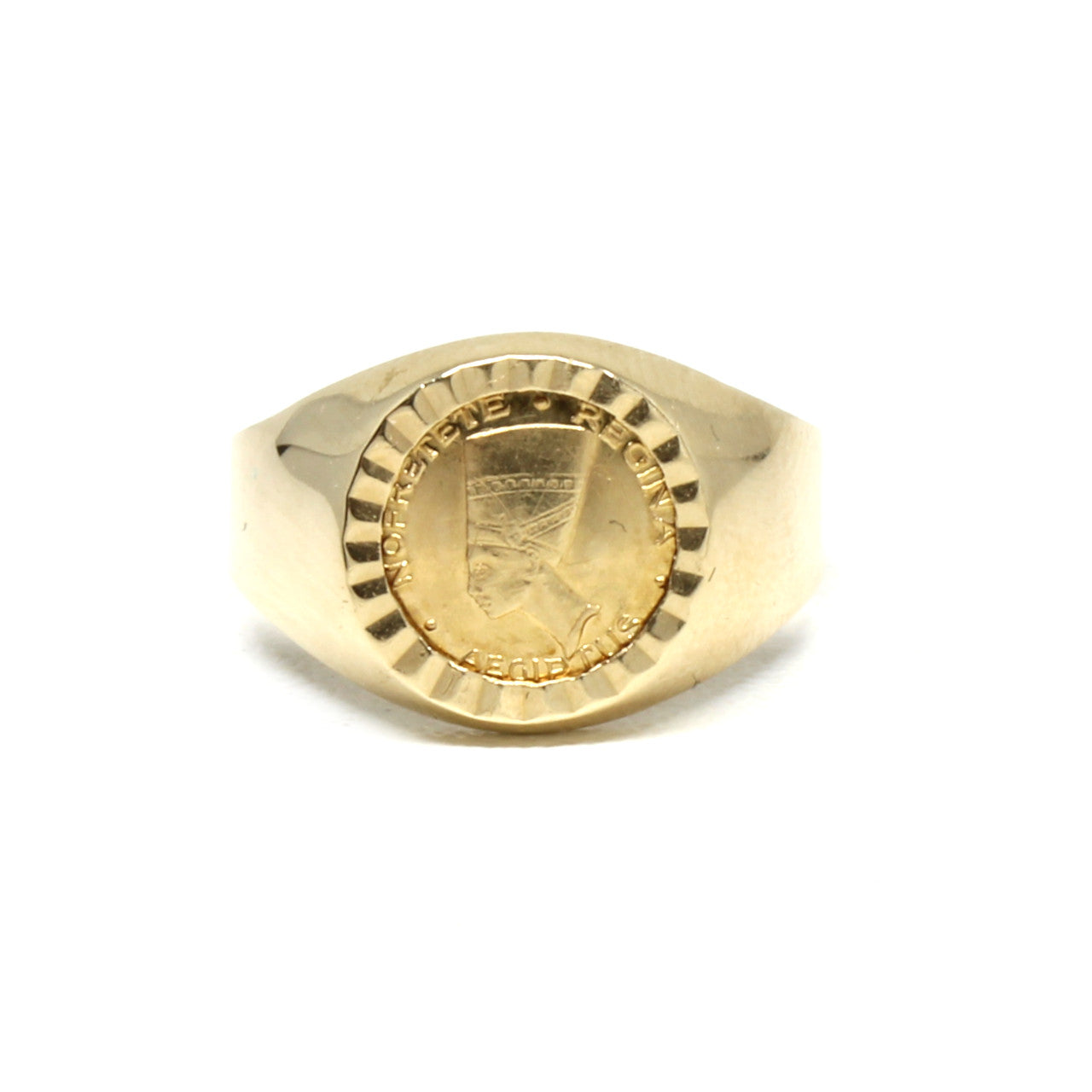 Ring in 585 Gelbgold mit Münze Größe 55