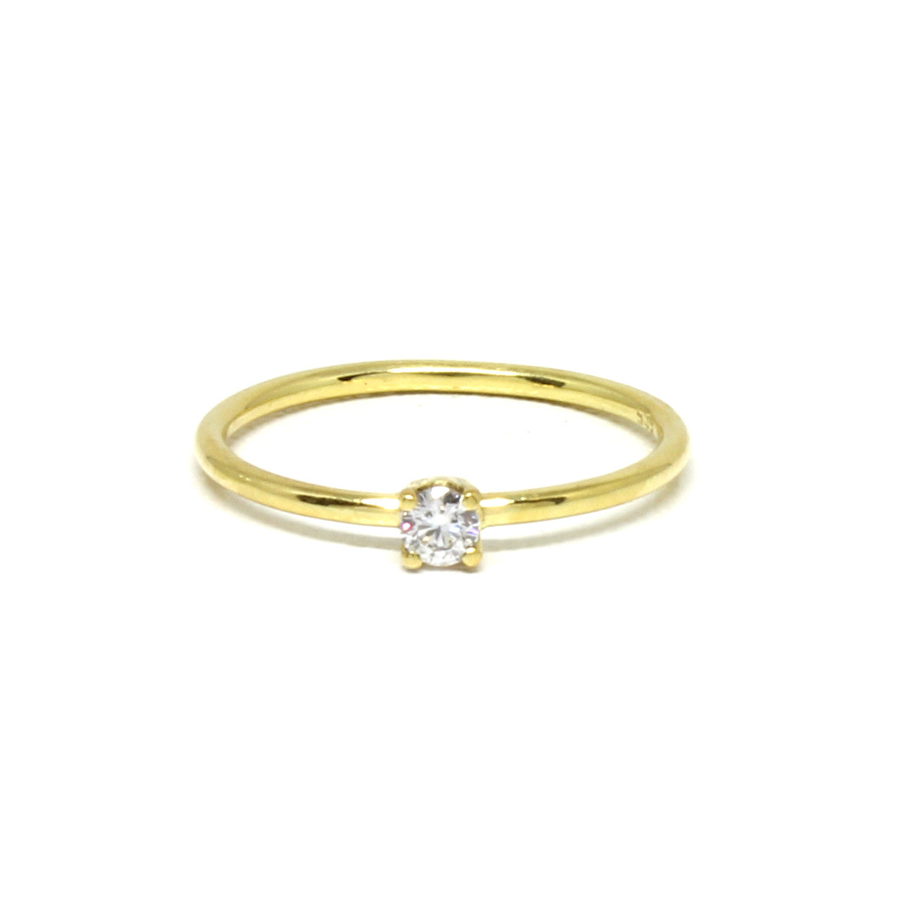 Ring in 585 Gelbgold mit 0,08 ct Brillant