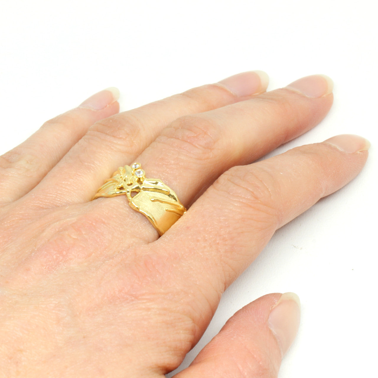 Ring in 333 Gelbgold mit Zirkonia