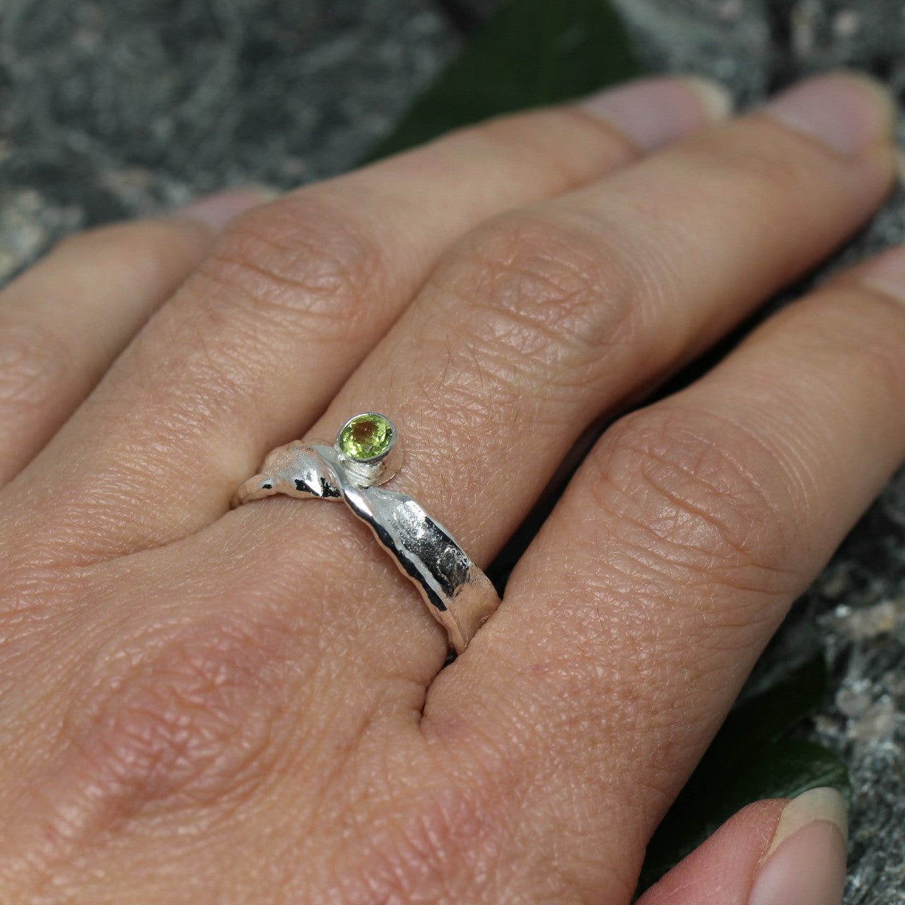 Silberring mit Peridot