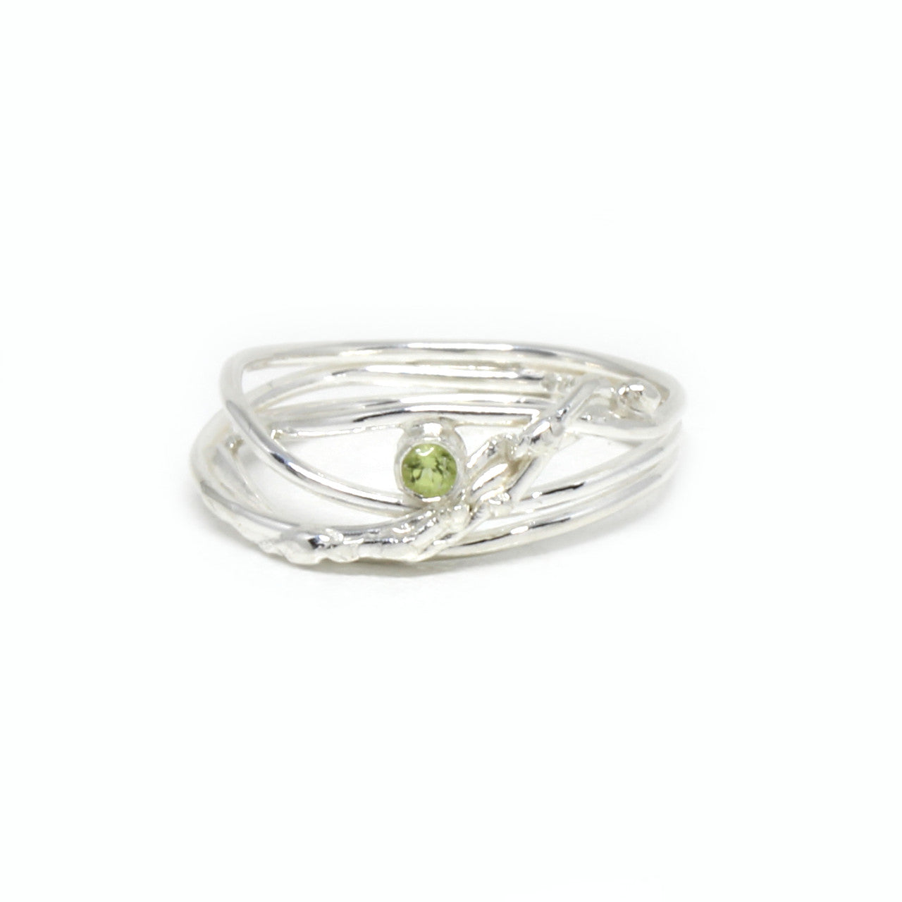 Silberring Wickel mit Peridot