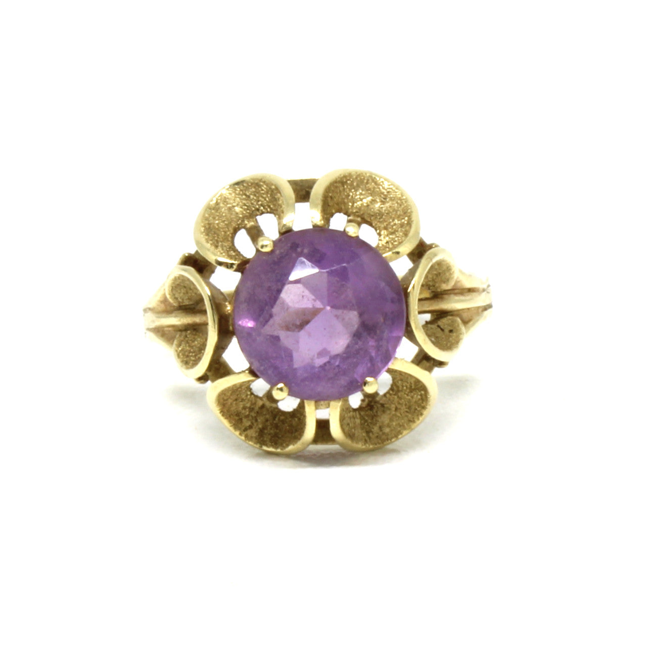 Ring in 585 Gelbgold mit Amethyst Größe 61