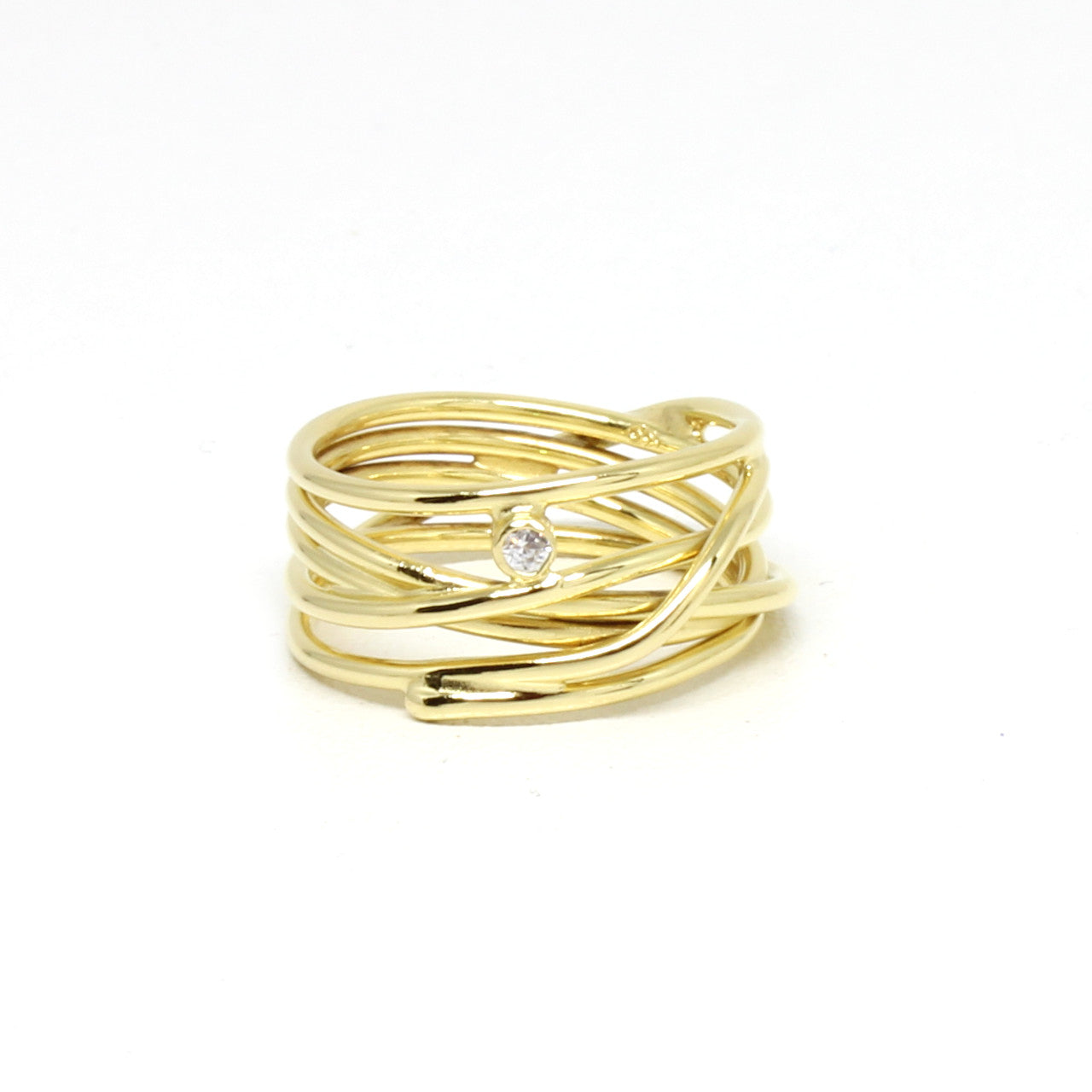 Ring in 333 Gelbgold mit Zirkonia